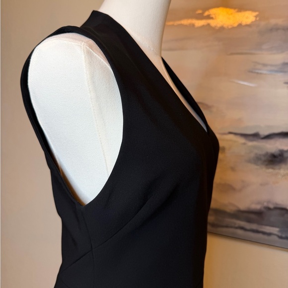 Alice + Olivia Black Faux Wrap Silhouette Asymmetrical Dress - Picture 7 of 16